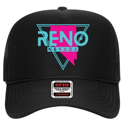 Reno Nevada T Triangle Nv Souvenirs High Crown Mesh Back Trucker Hat