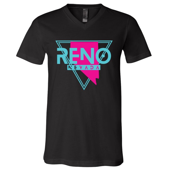 Reno Nevada T Triangle Nv Souvenirs V-Neck T-Shirt