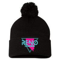 Reno Nevada T Triangle Nv Souvenirs Pom Pom 12in Knit Beanie