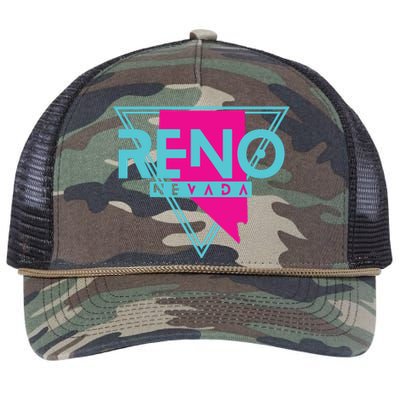 Reno Nevada T Triangle Nv Souvenirs Retro Rope Trucker Hat Cap