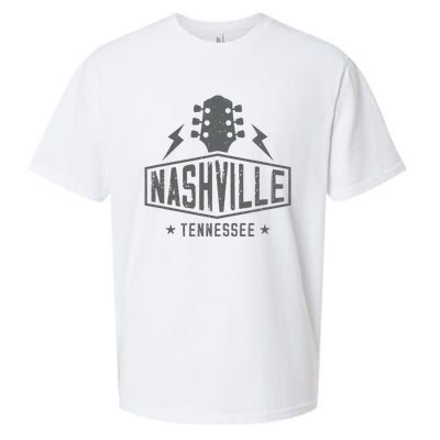 Retro Nashville Tennessee Guitar Vintage Country Music Sueded Cloud Jersey T-Shirt