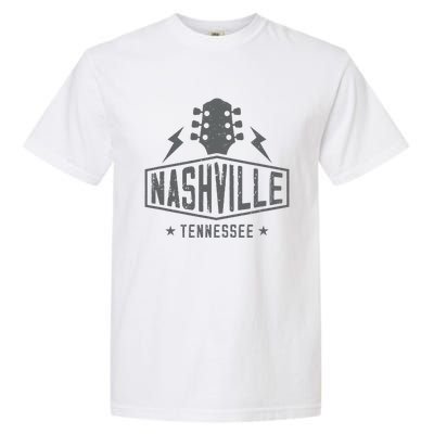 Retro Nashville Tennessee Guitar Vintage Country Music Garment-Dyed Heavyweight T-Shirt