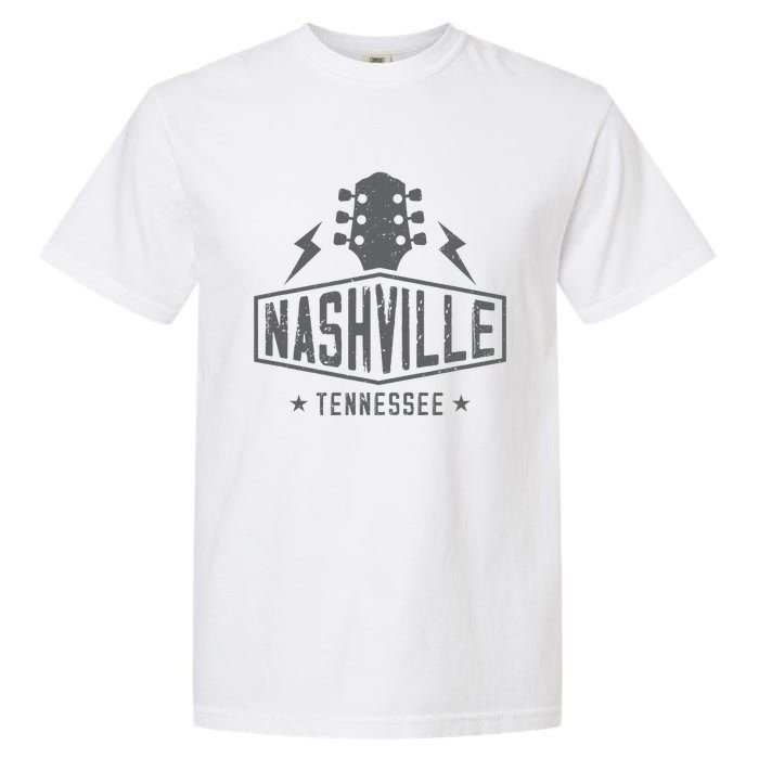 Retro Nashville Tennessee Guitar Vintage Country Music Garment-Dyed Heavyweight T-Shirt