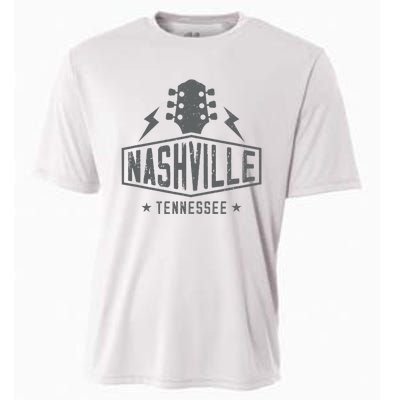 Retro Nashville Tennessee Guitar Vintage Country Music Cooling Performance Crew T-Shirt