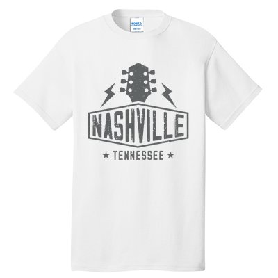 Retro Nashville Tennessee Guitar Vintage Country Music Tall T-Shirt