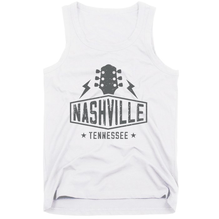 Retro Nashville Tennessee Guitar Vintage Country Music Tank Top