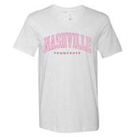 Retro Nashville Tennessee Vintage Preppy Throwback V-Neck T-Shirt