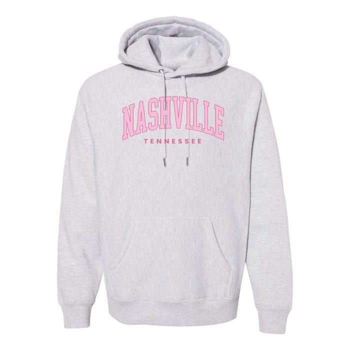 Retro Nashville Tennessee Vintage Preppy Throwback Premium Hoodie