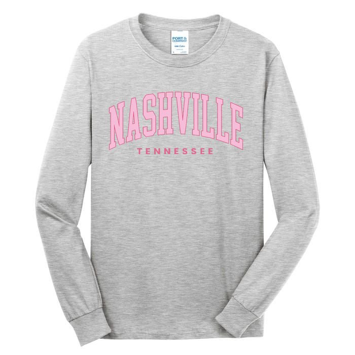 Retro Nashville Tennessee Vintage Preppy Throwback Tall Long Sleeve T-Shirt