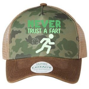 Running Never Trust A Fart Funny Running Saying Legacy Tie Dye Trucker Hat