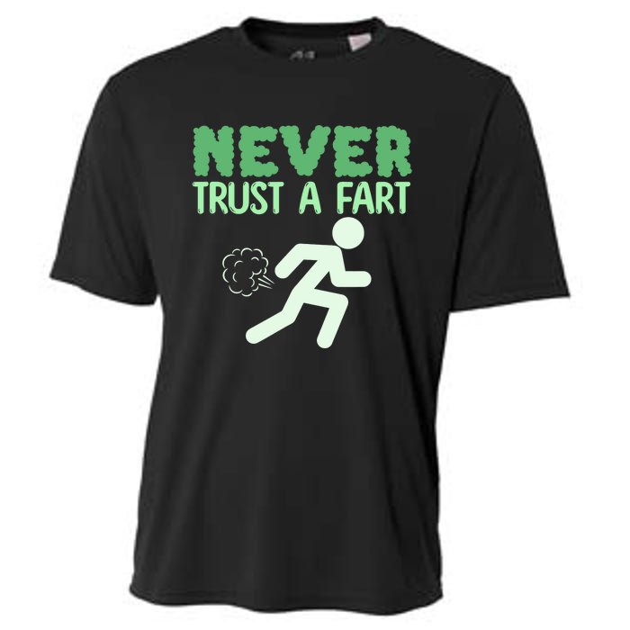 Running Never Trust A Fart Funny Running Saying Cooling Performance Crew T-Shirt