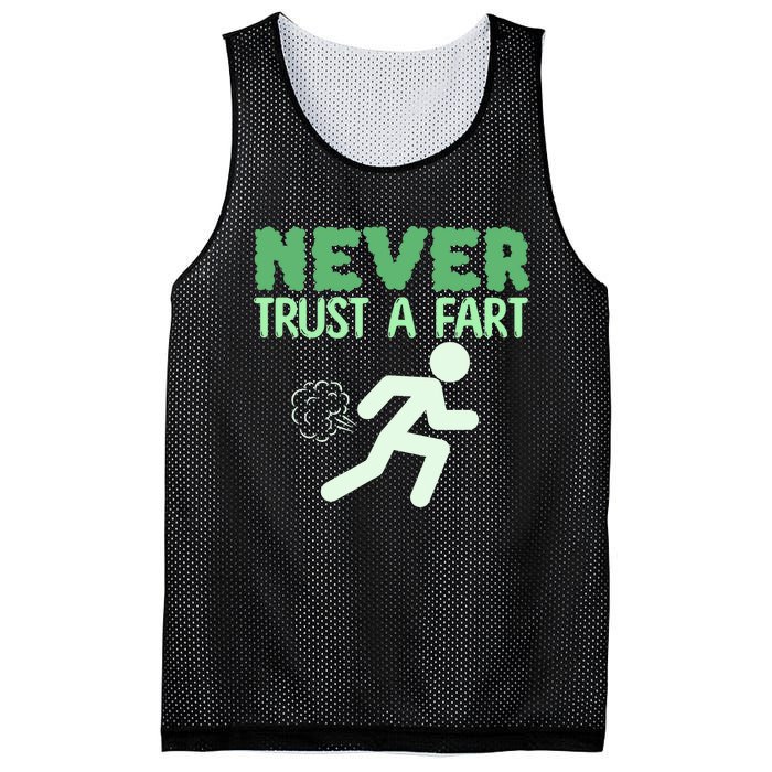 Running Never Trust A Fart Funny Running Saying Mesh Reversible Basketball Jersey Tank