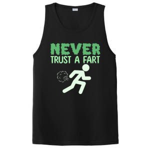 Running Never Trust A Fart Funny Running Saying PosiCharge Competitor Tank