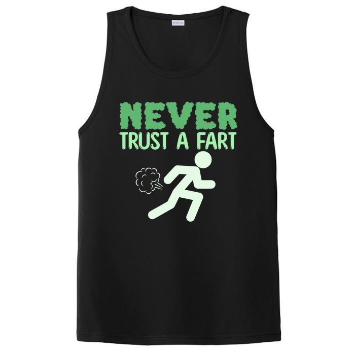 Running Never Trust A Fart Funny Running Saying PosiCharge Competitor Tank