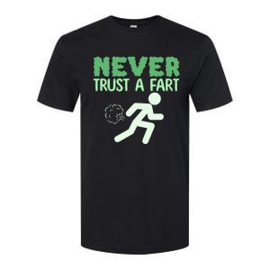 Running Never Trust A Fart Funny Running Saying Softstyle CVC T-Shirt