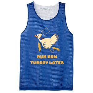 Run Now Turkey Later Funny Thanksgiving Running Marathon Gift Mesh Reversible Basketball Jersey Tank