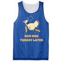 Run Now Turkey Later Funny Thanksgiving Running Marathon Gift Mesh Reversible Basketball Jersey Tank