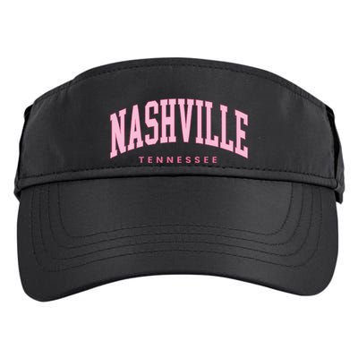 Retro Nashville Tennessee Vintage Preppy Adult Drive Performance Visor