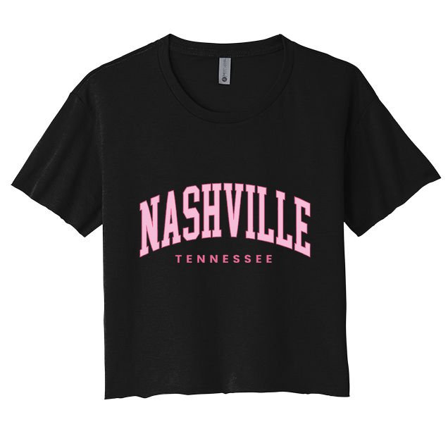 Retro Nashville Tennessee Vintage Preppy Crop Top