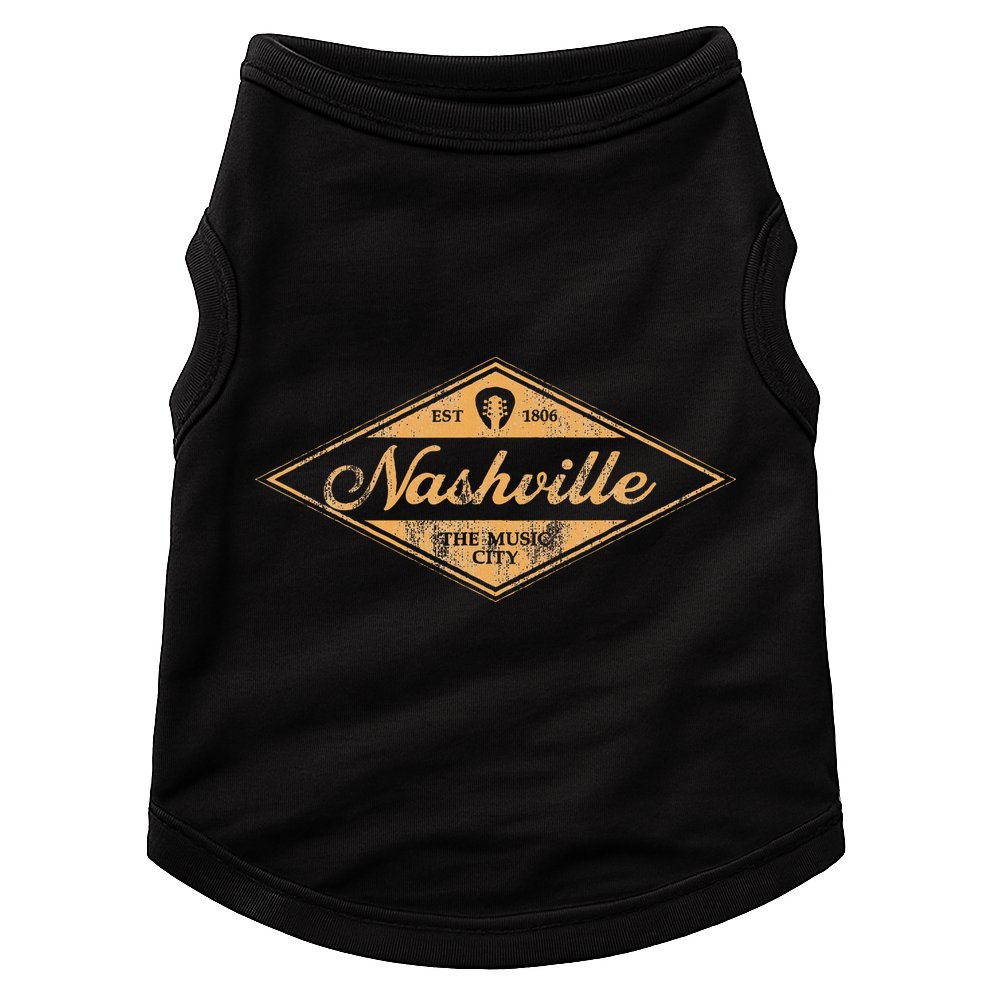 Retro Nashville Tennessee Music City Vintage Guitar Souvenir Doggie Tank