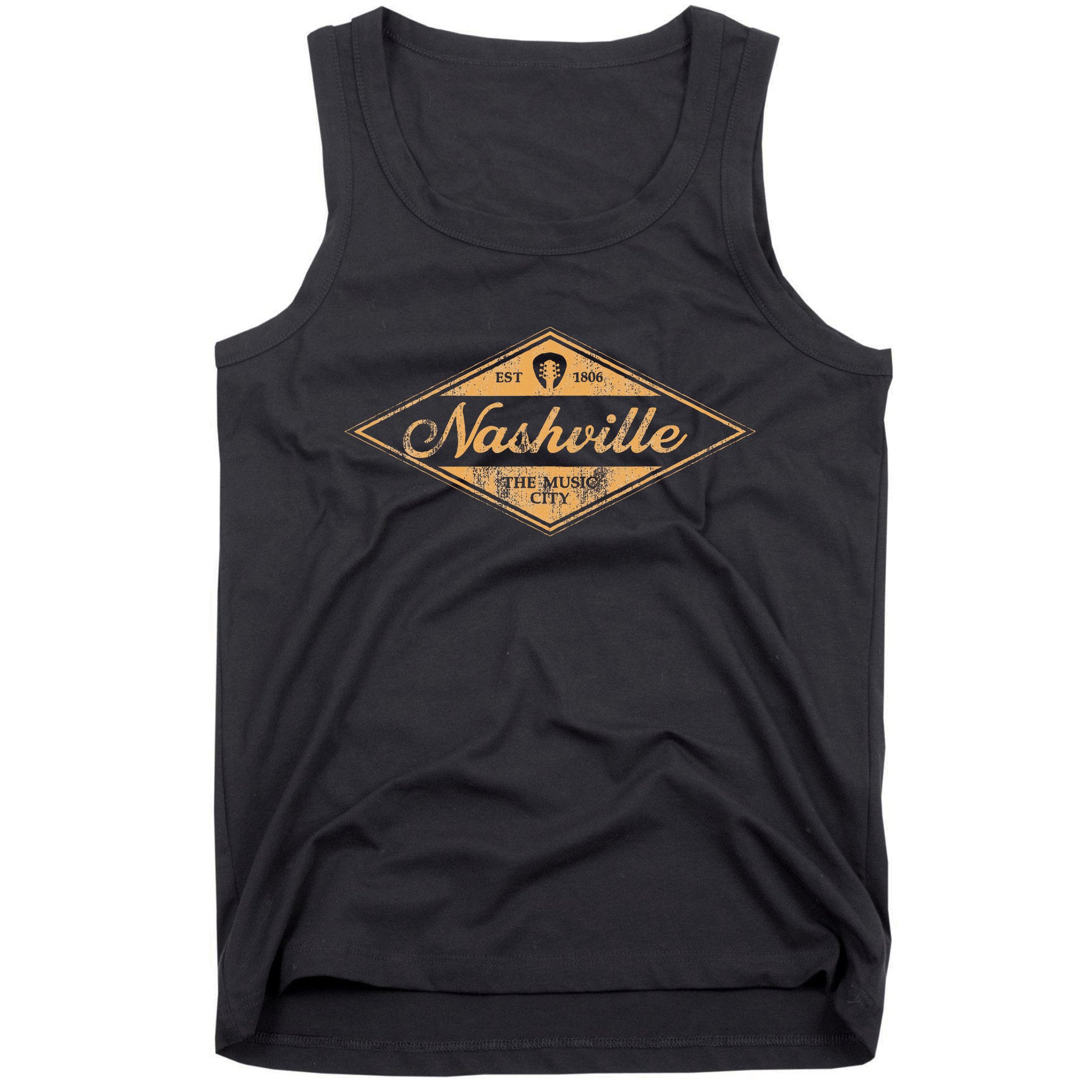 Retro Nashville Tennessee Music City Vintage Guitar Souvenir Tank Top