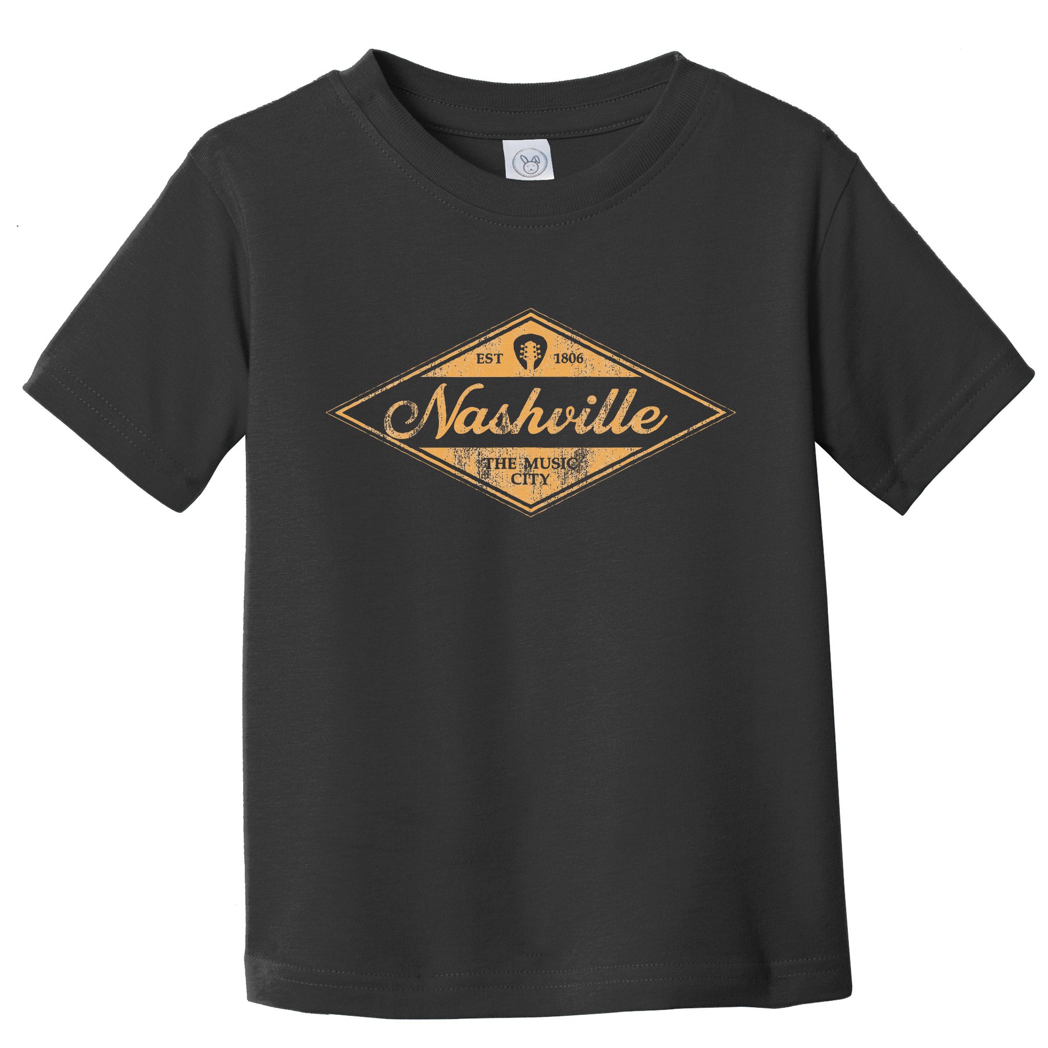 Retro Nashville Tennessee Music City Vintage Guitar Souvenir Toddler T-Shirt