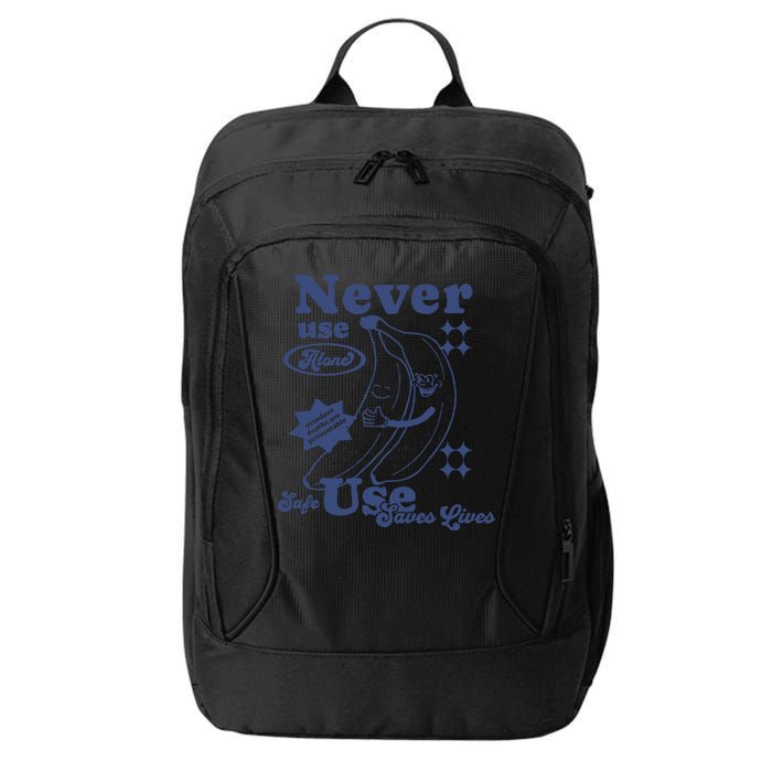 Retro Never Use Alone Harm Reduction City Backpack