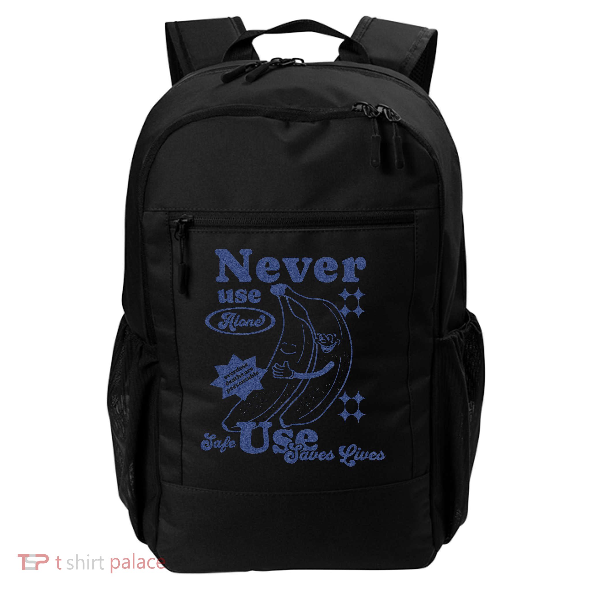 Retro Never Use Alone Harm Reduction Backpack