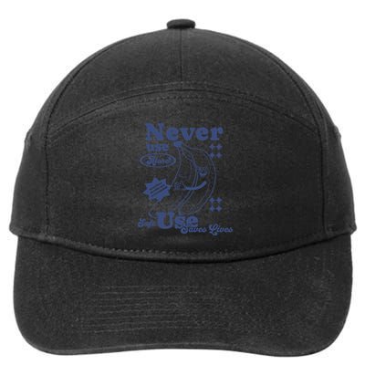 Retro Never Use Alone Harm Reduction 7-Panel Snapback Hat