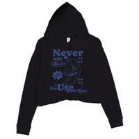 Retro Never Use Alone Harm Reduction Crop Fleece Hoodie