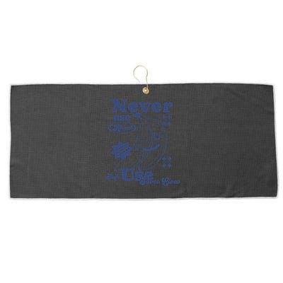 Retro Never Use Alone Harm Reduction Large Microfiber Waffle Golf Towel