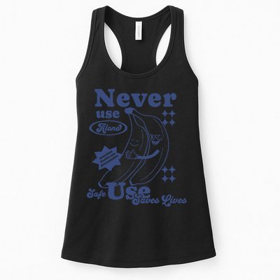 Retro Never Use Alone Harm Reduction Womens Tank Top