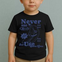 Retro Never Use Alone Harm Reduction Toddler T-Shirt