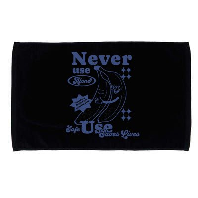 Retro Never Use Alone Harm Reduction Microfiber Hand Towel
