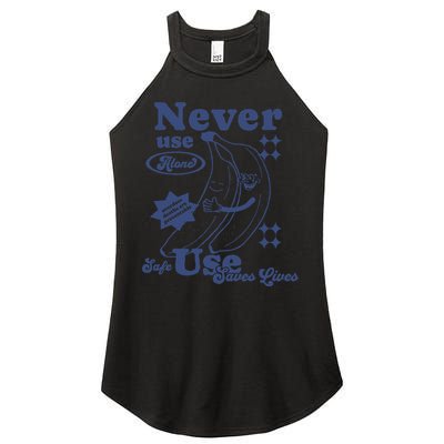Retro Never Use Alone Harm Reduction Women's Perfect Tri Rocker Tank