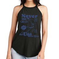 Retro Never Use Alone Harm Reduction Women's Perfect Tri Rocker Tank