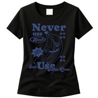 Retro Never Use Alone Harm Reduction Womens T-Shirt
