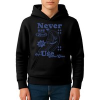 Retro Never Use Alone Harm Reduction Kids Hoodie