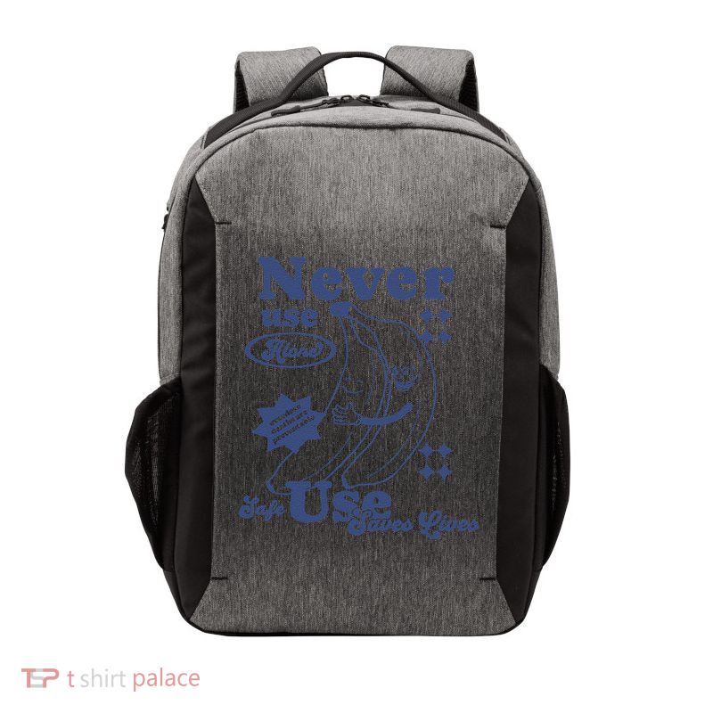 Retro Never Use Alone Harm Reduction Vector Backpack