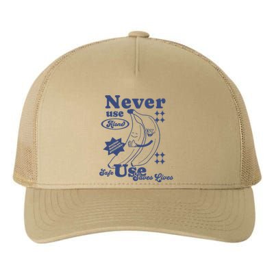Retro Never Use Alone Harm Reduction Yupoong Adult 5-Panel Trucker Hat