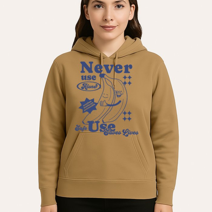 Retro Never Use Alone Harm Reduction Hoodie