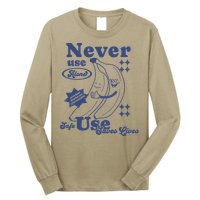 Retro Never Use Alone Harm Reduction Long Sleeve Shirt
