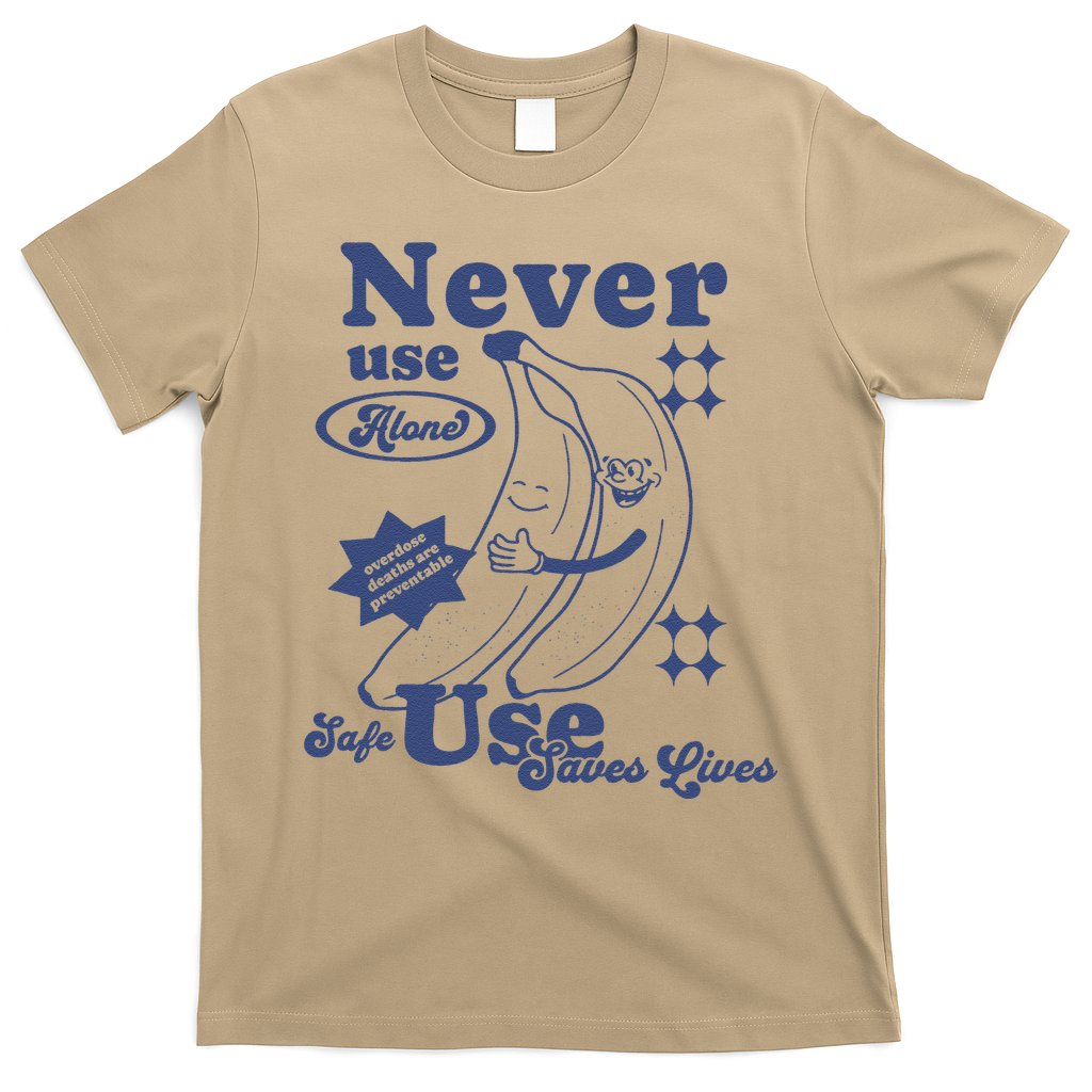 Retro Never Use Alone Harm Reduction T-Shirt