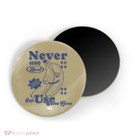 Retro Never Use Alone Harm Reduction Magnet