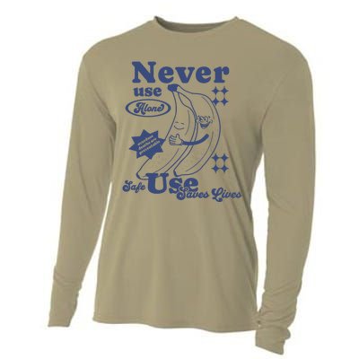 Retro Never Use Alone Harm Reduction Cooling Performance Long Sleeve Crew