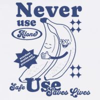 Retro Never Use Alone Harm Reduction Garment-Dyed Sweatshirt