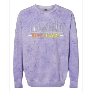 Reno Nevada USA America Nevadians Nevadans Colorblast Crewneck Sweatshirt