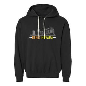 Reno Nevada USA America Nevadians Nevadans Garment-Dyed Fleece Hoodie