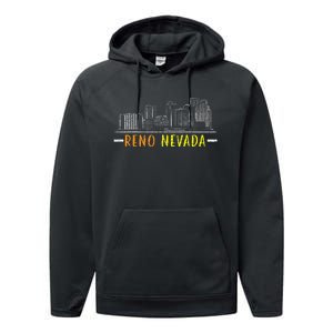 Reno Nevada USA America Nevadians Nevadans Performance Fleece Hoodie