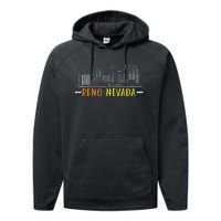 Reno Nevada USA America Nevadians Nevadans Performance Fleece Hoodie